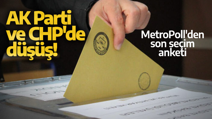 MetroPoll'den son seçim anketi! AK Parti ve CHP'de düşüş!