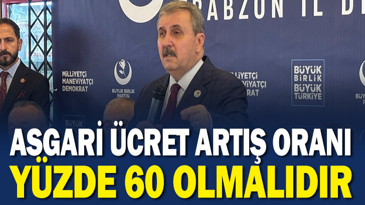 Mustafa Destici: Asgari ücret artış oranı yüzde 60 olmalıdır