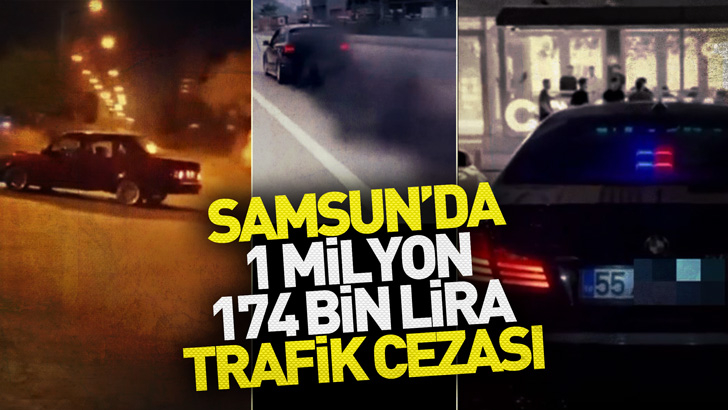 Samsun’da 1 milyon 174 bin lira trafik cezası