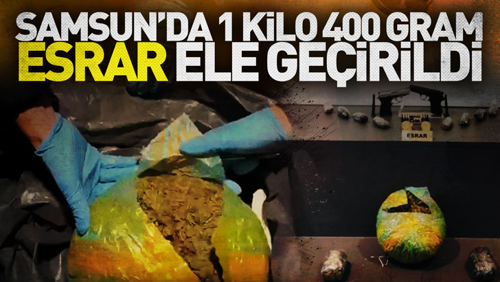 Samsun'da çiftlik evindeki kümeste 1 kilo 400 gram esrar ele geçirildi