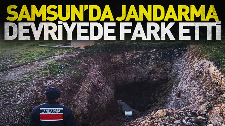 Samsun'da jandarma devriyede fark etti