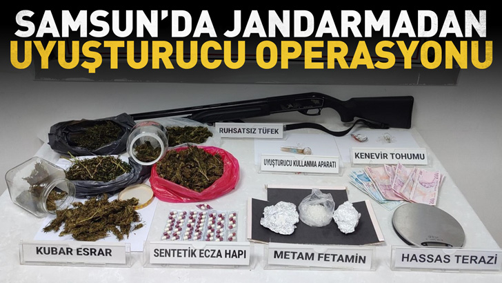 Samsun'da jandarmadan uyuşturucu operasyonu: 1 gözaltı