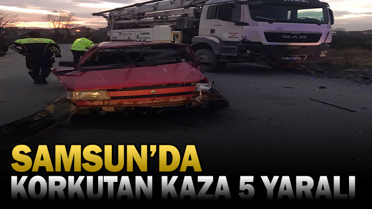 Samsun'da Korkutan Kaza 5 Yaralı 