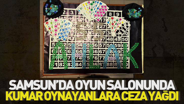 Samsun'da oyun salonunda kumar oynayanlara 332 bin lira ceza