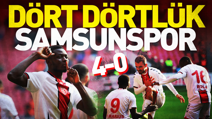 Samsunspor Süper Lig'de Bodrumspor'u 4-0 yendi