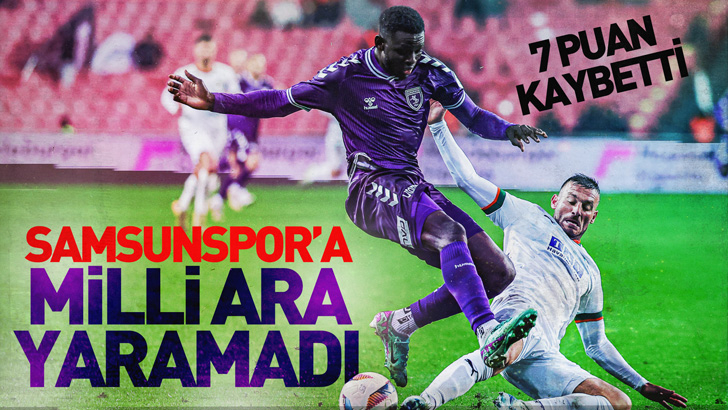 Samsunspor’a milli ara yaramadı! 7 puan kaybetti